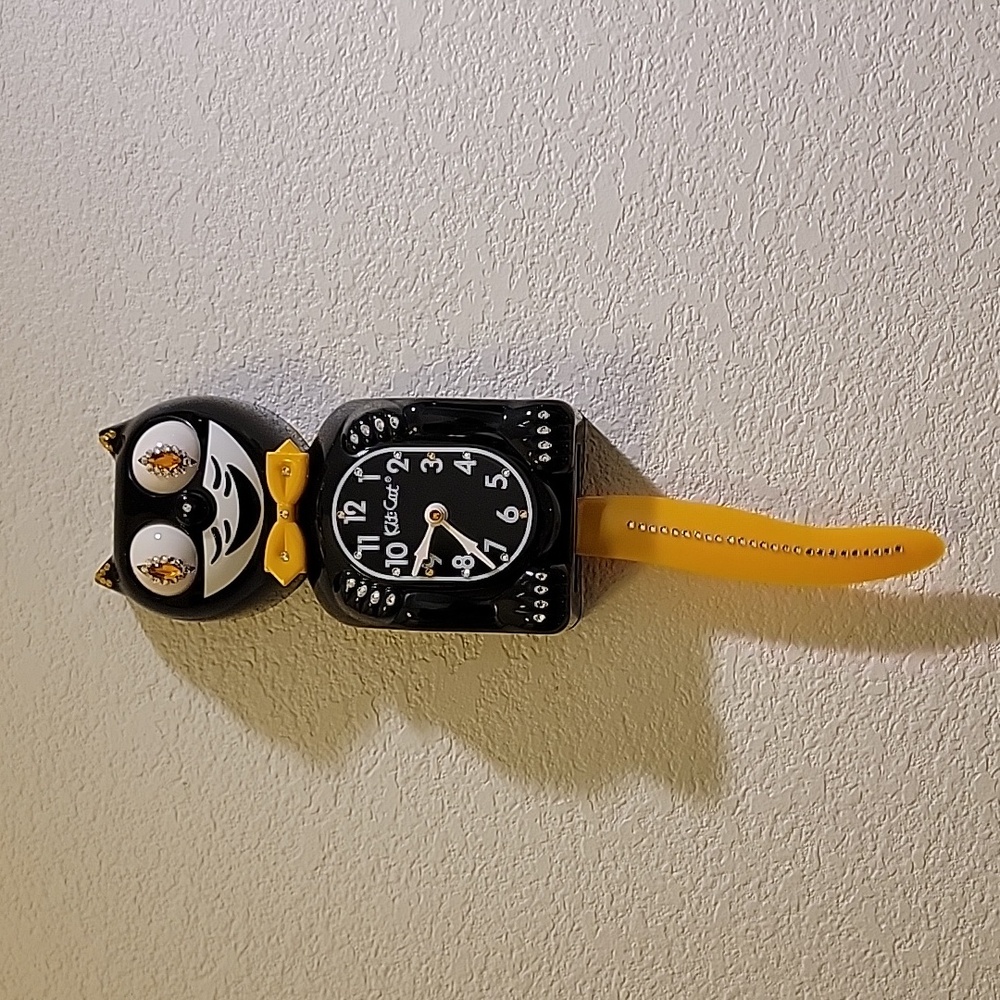 Jeweled Kit-Cat Klock clock SUPER RARE - Picture 3 of 5